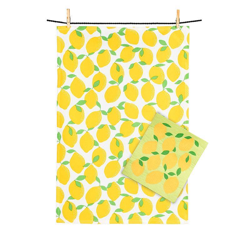 Lemon Dishcloth & Towel Set