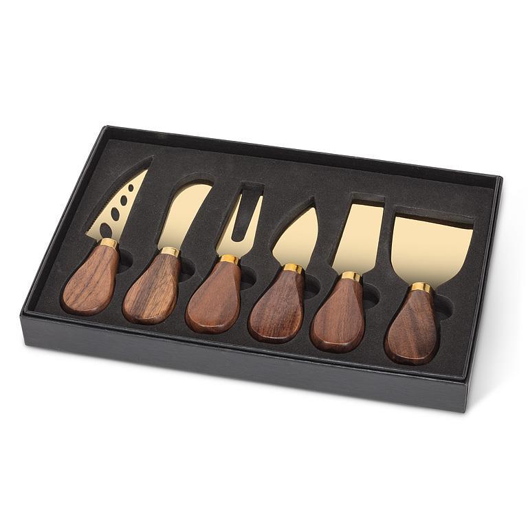 6pc Walnut Cheese Knives