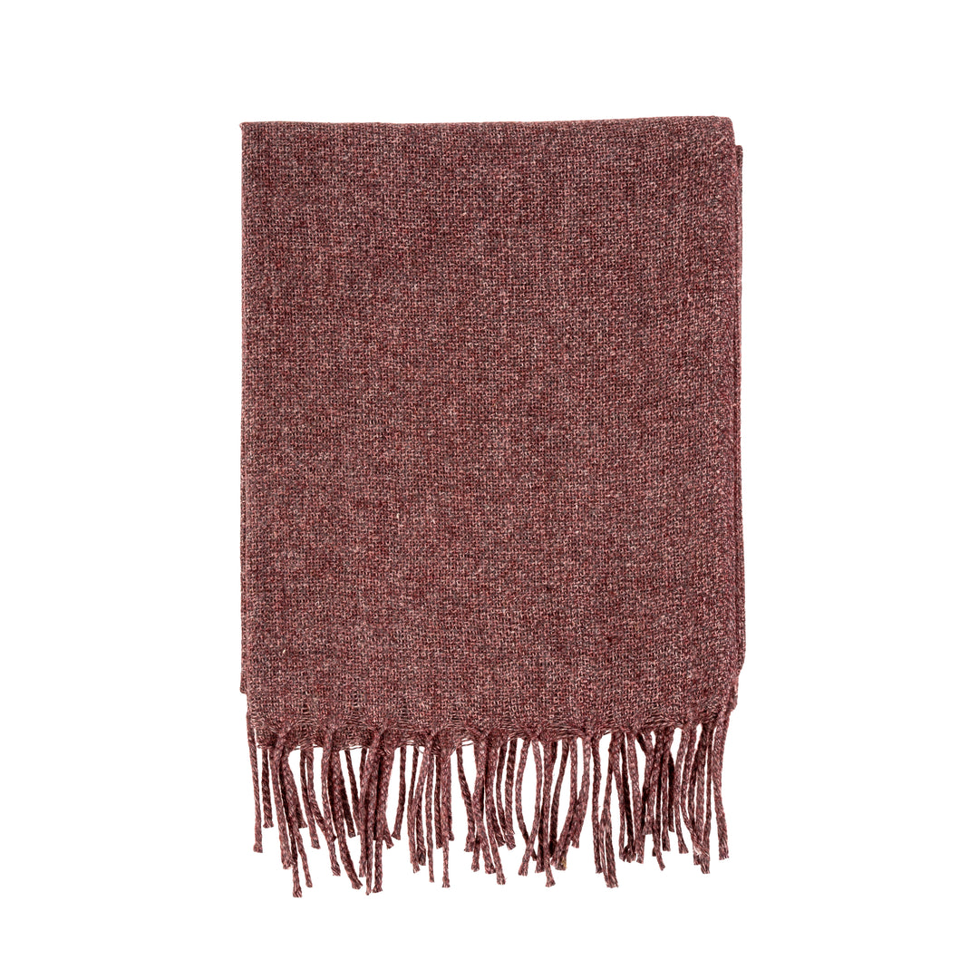 Adair Wool Blend Throw, Deep Plum