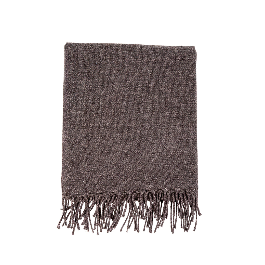Adair Wool Blend Throw, Charcoal