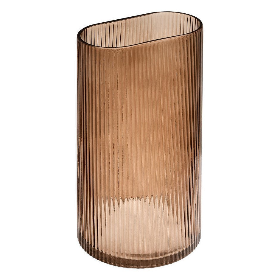 Ribbed Glass Vase