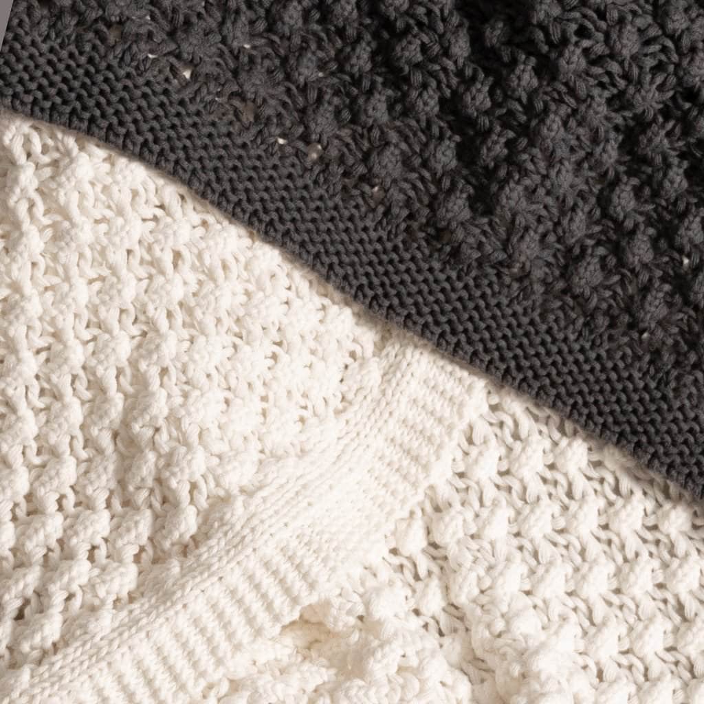 Popcorn Knit Throw