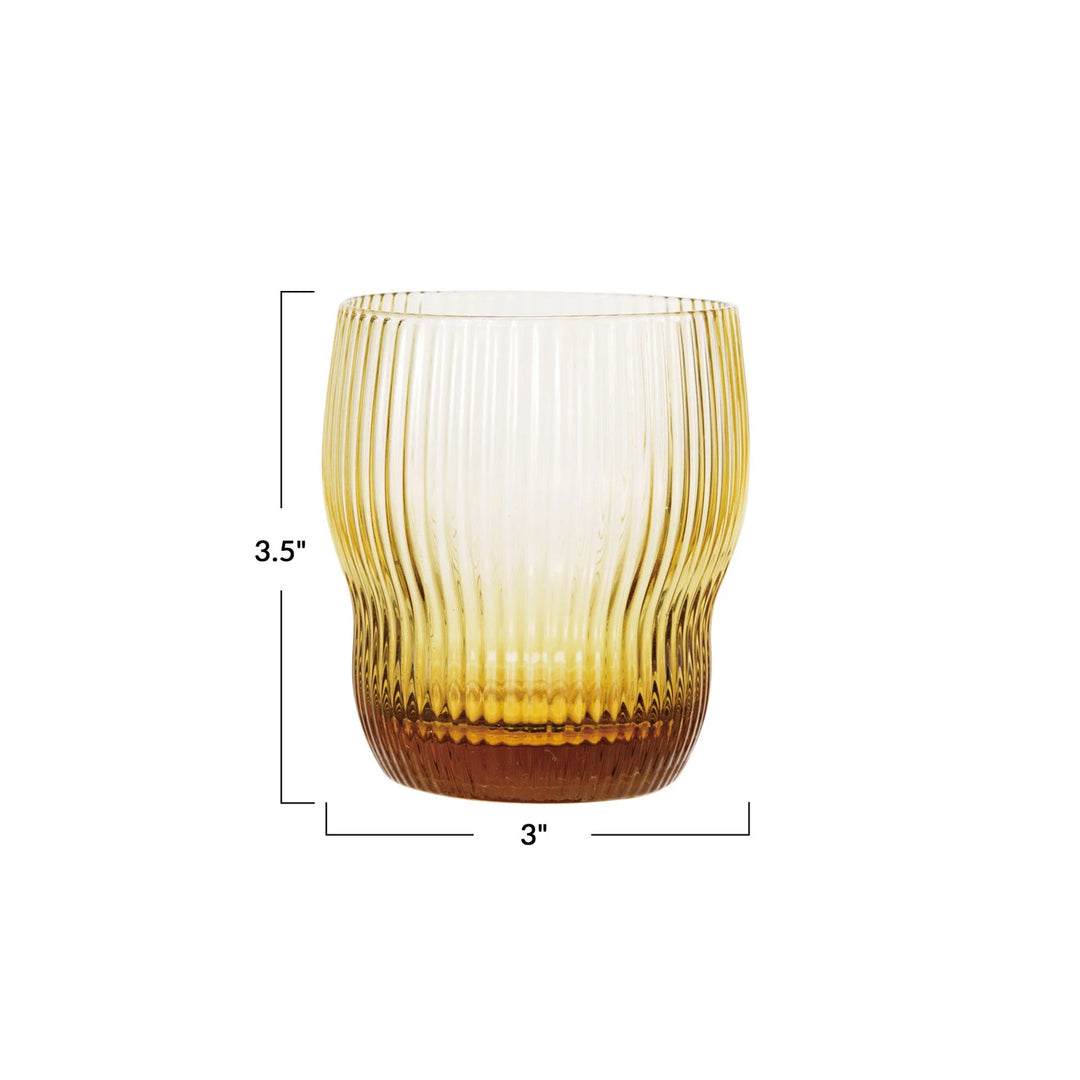 Fluted Drinking Glass