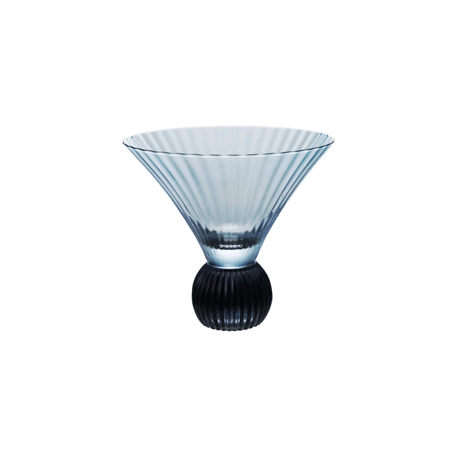 Pleated footed Martini Glass