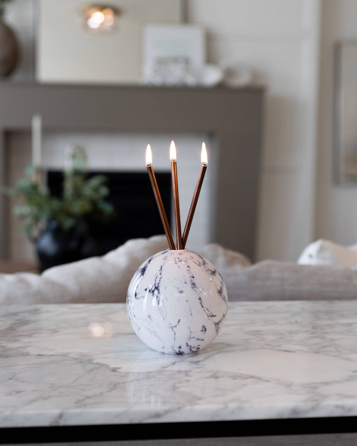 Neva Vase, White Marble