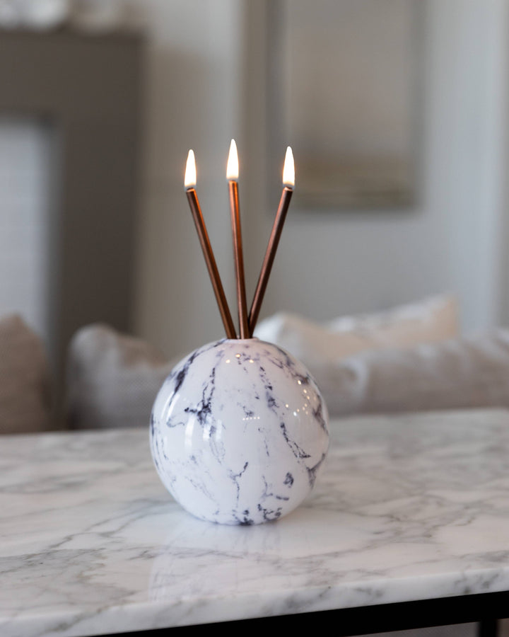 Neva Vase, White Marble