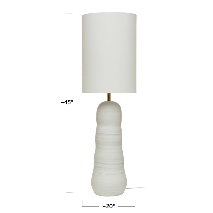 Stoneware floor lamp