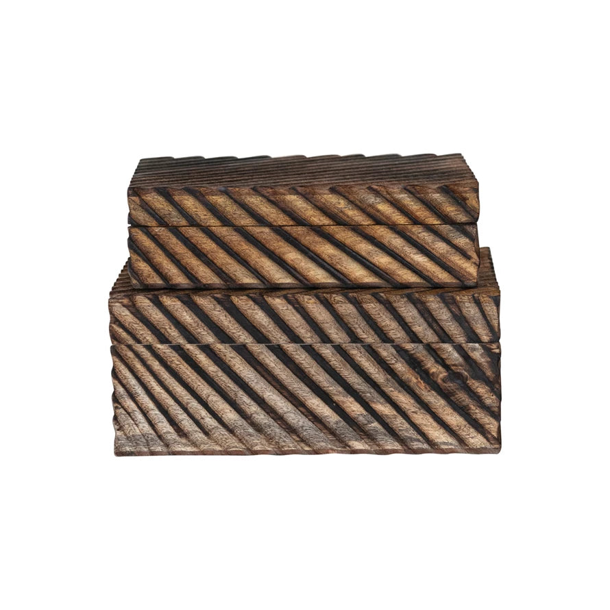 Mango wood nesting boxes