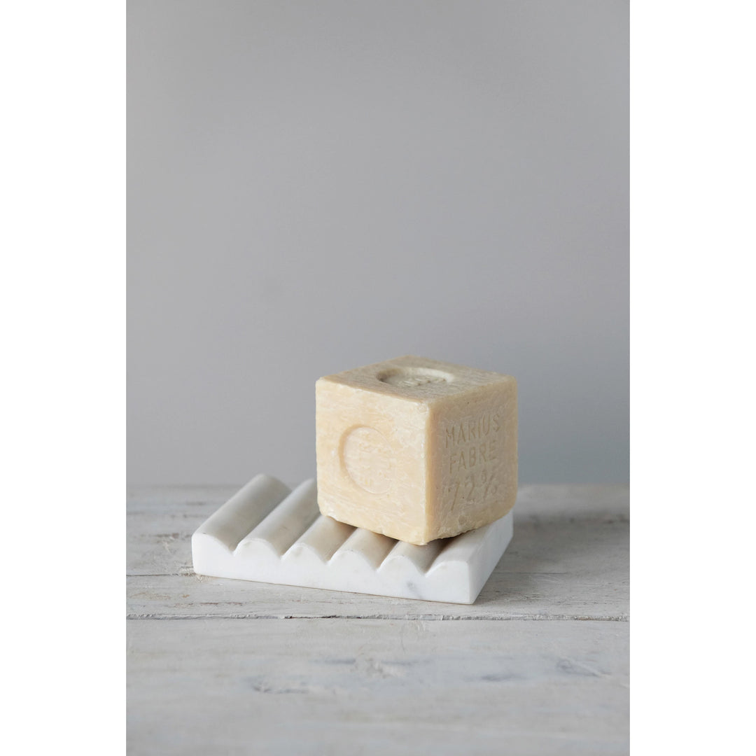 Carved marble soap dish