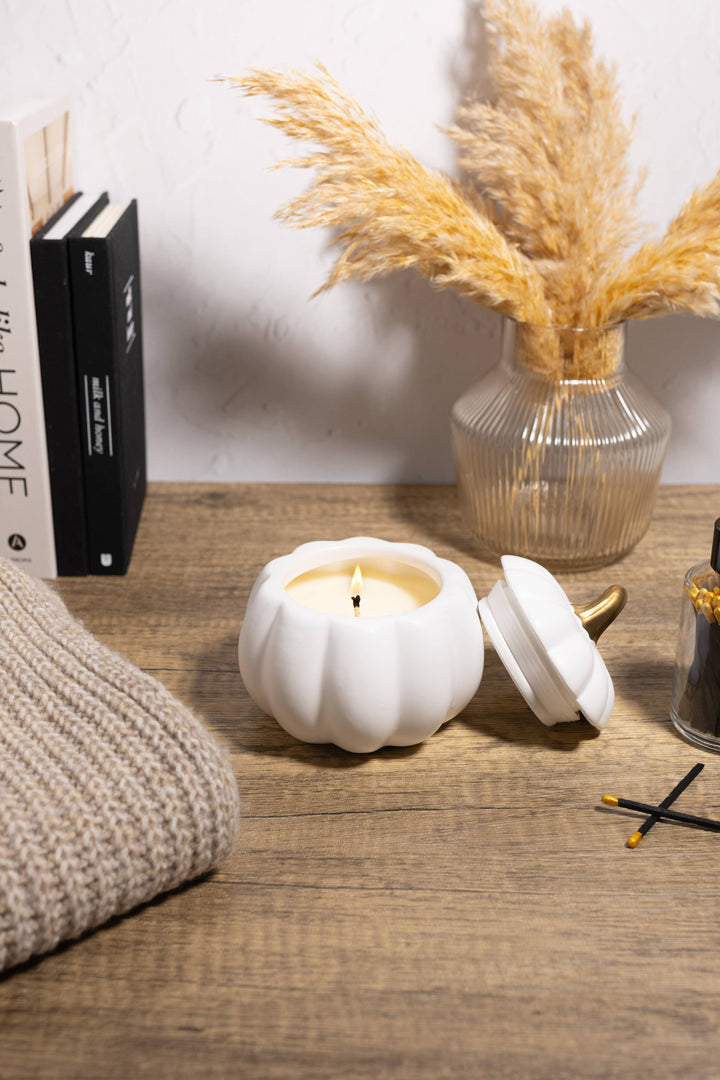 PUMPKIN CERAMIC CANDLE