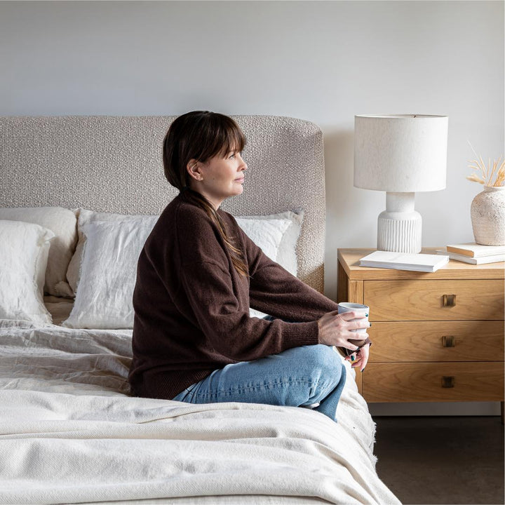 Faye King Bed Short - Truffle