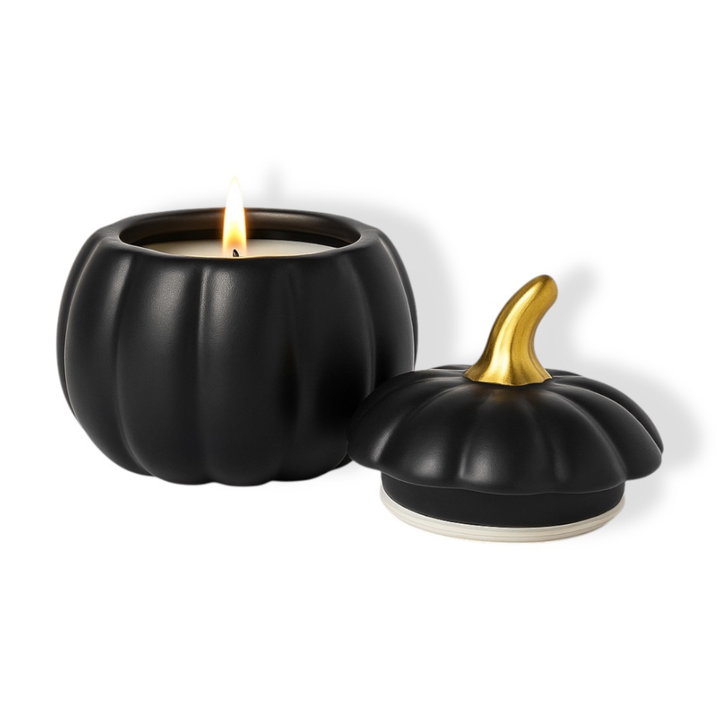 PUMPKIN CERAMIC CANDLE