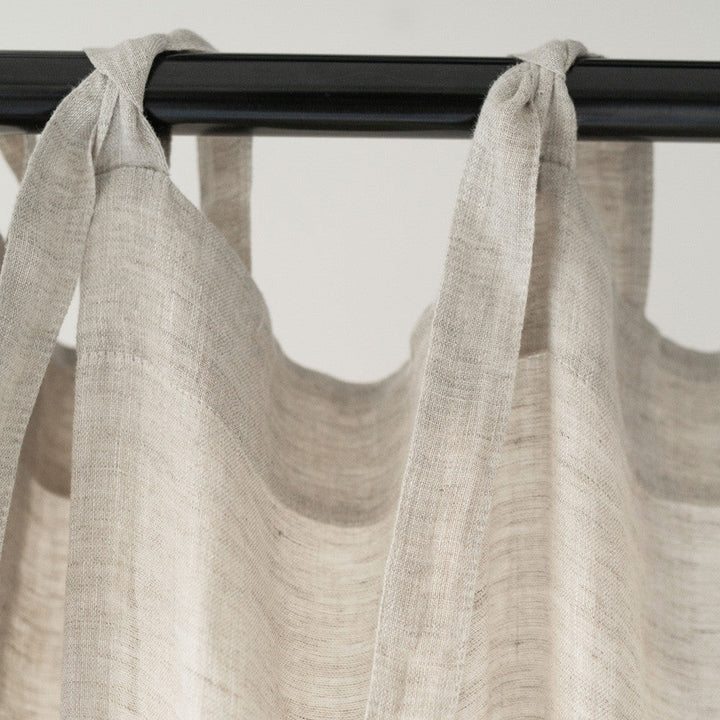 Linen Tie Top Curtain | Set of 2