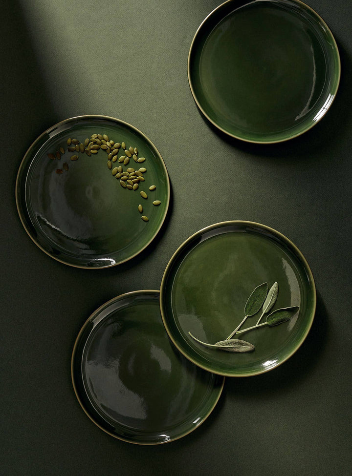 Stoneware Flat Salad/Dinner Plate | Edan 9.4"