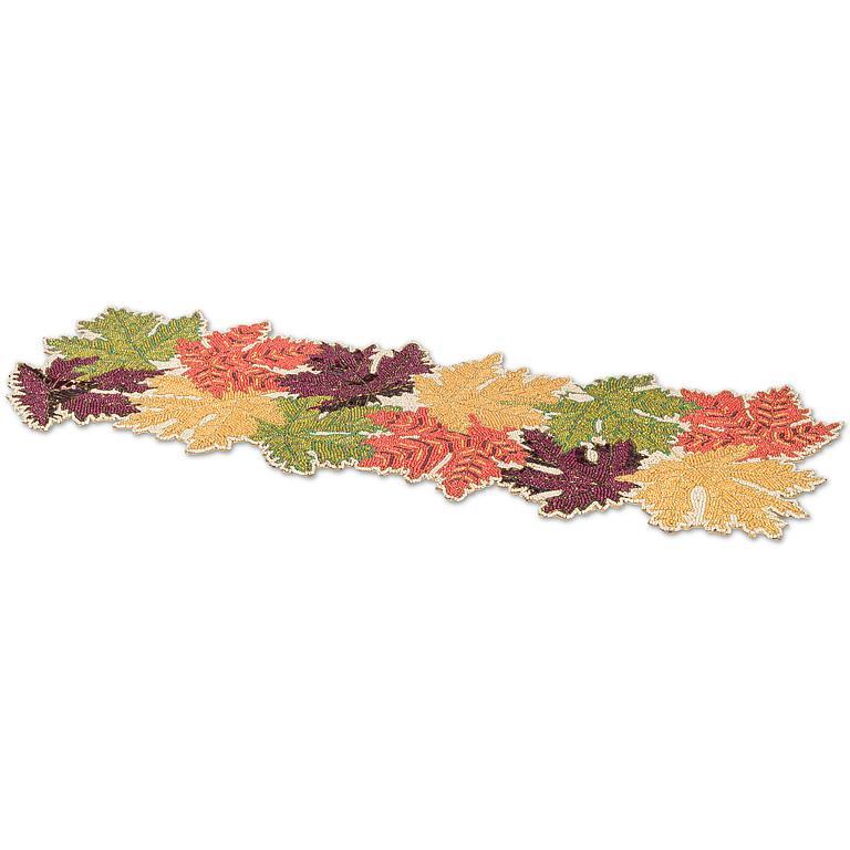 Beaded Leaves Runner