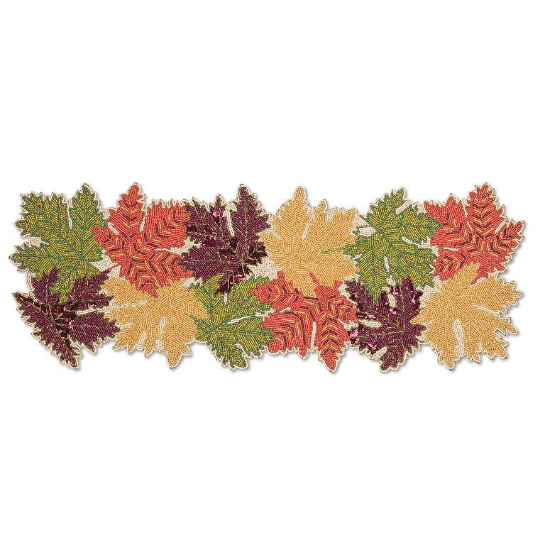 Beaded Leaves Runner