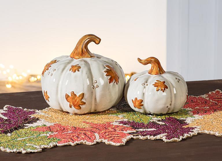 Beaded Leaves Runner