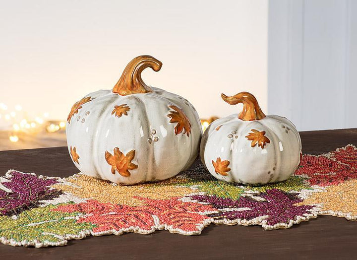 Beaded Leaves Runner