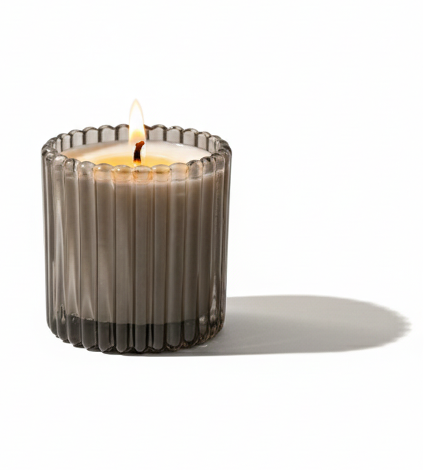 SMOKE RIBBED CANDLE -  Pomegranate Velvet
