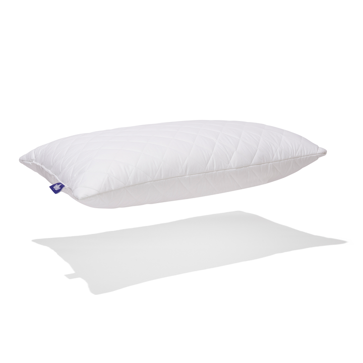 Quilted White Goose Feather Pillow