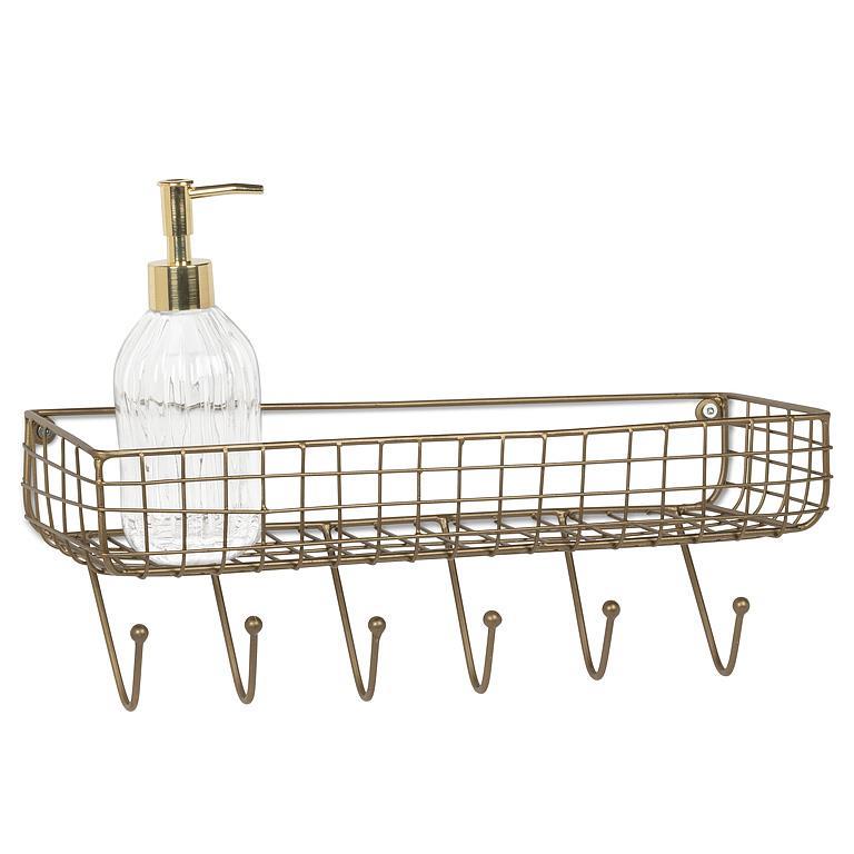 Wall Shelf + Hooks