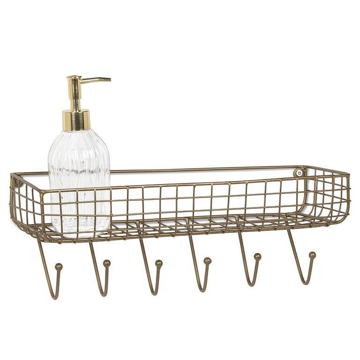 Wall Shelf + Hooks
