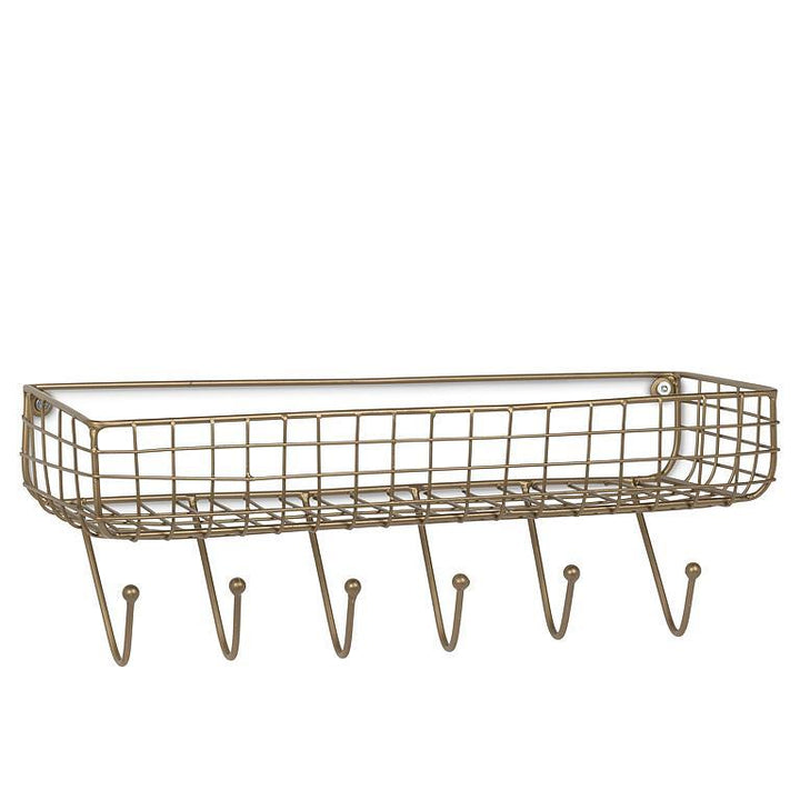Wall Shelf + Hooks