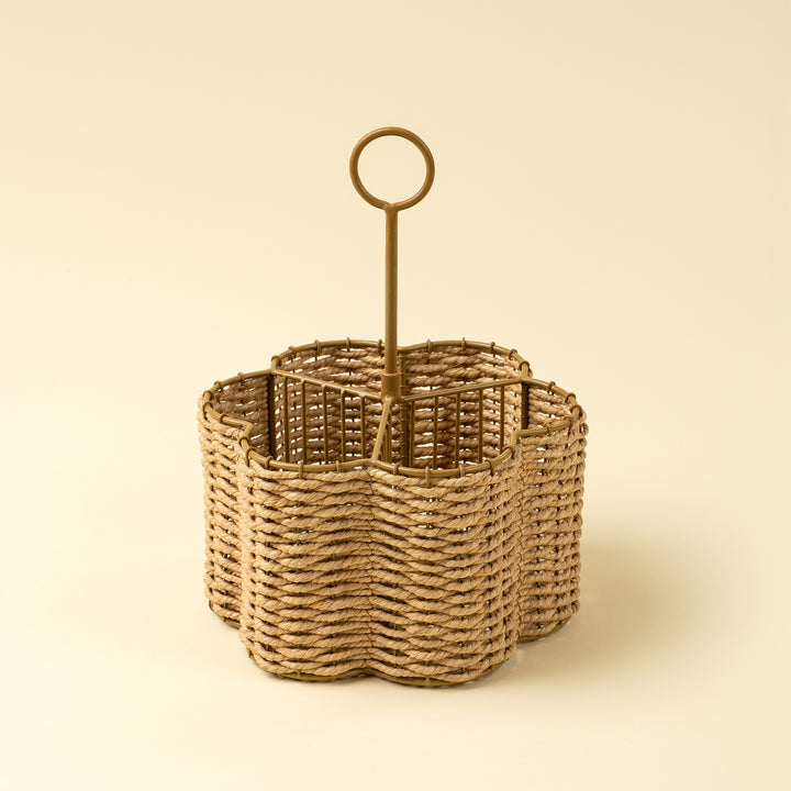 Scalloped Woven Cutlery Holder
