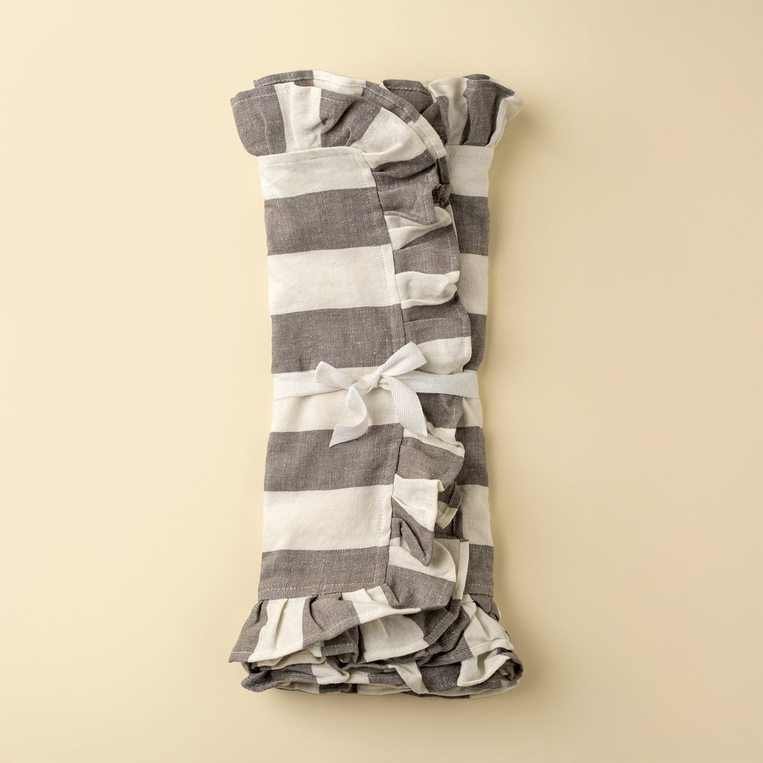 Ruffle Thick Stripe Table Runner