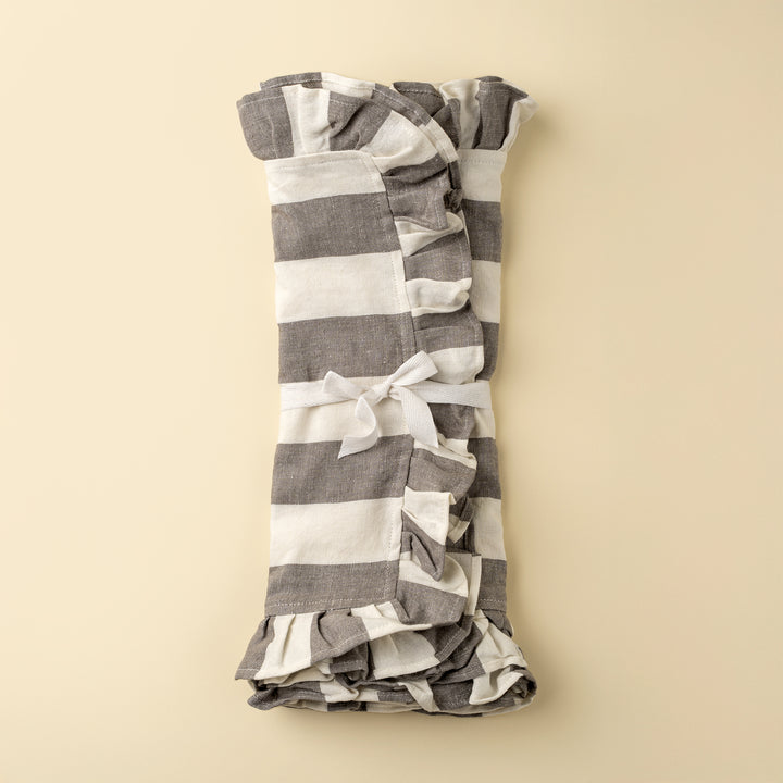 Ruffle Thick Stripe Table Runner