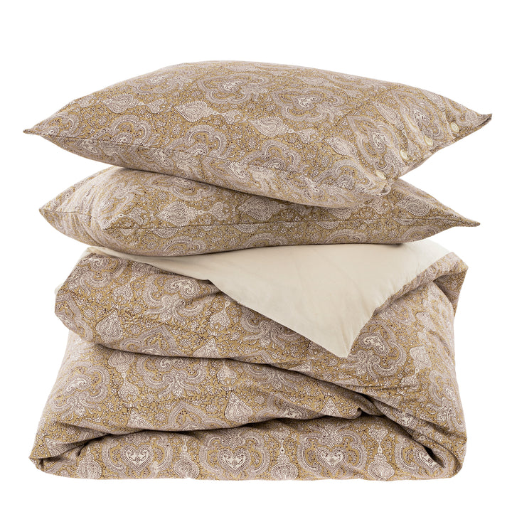 Astrid Block Print Duvet Set - Queen
