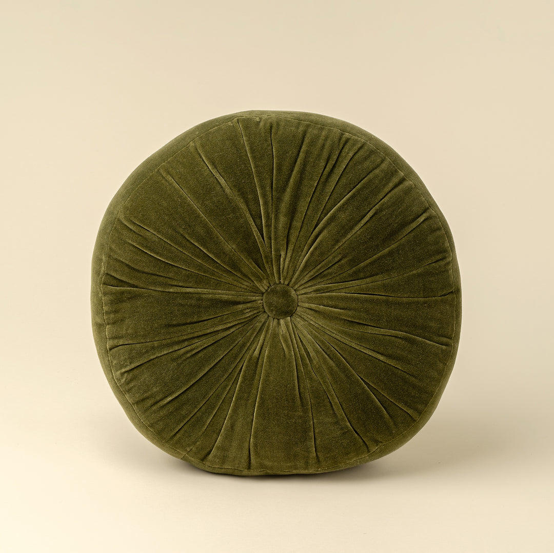 Velvet Tuft Round Cushion