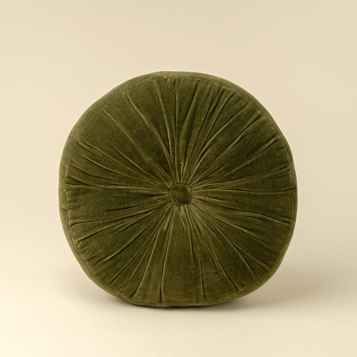 Velvet Tuft Round Cushion