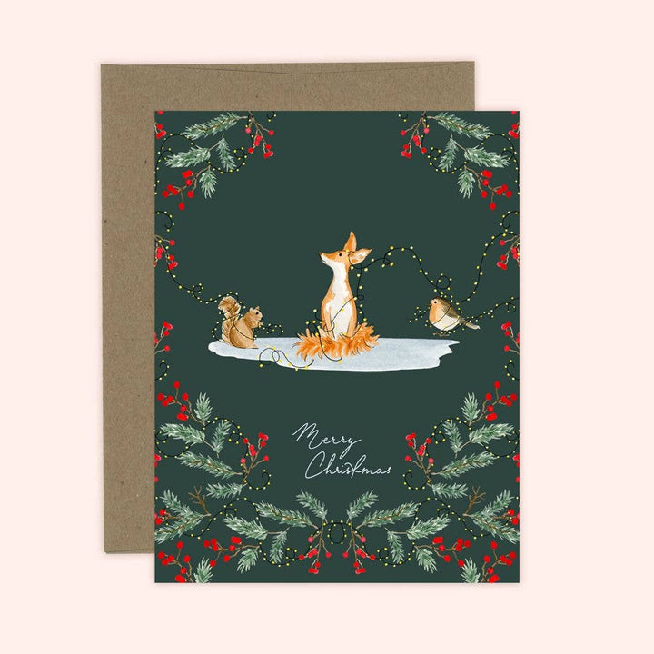 Merry Christmas Festive Fox Card