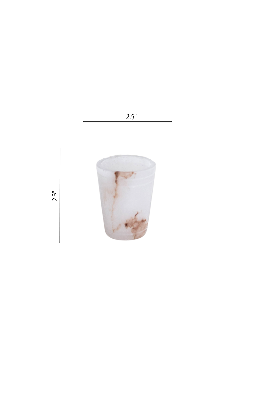 White Alabaster Shot Glasses Set