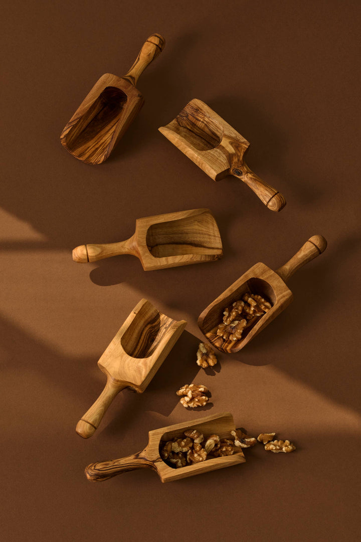 Natural Olive Wood Scoop | Handcrafted