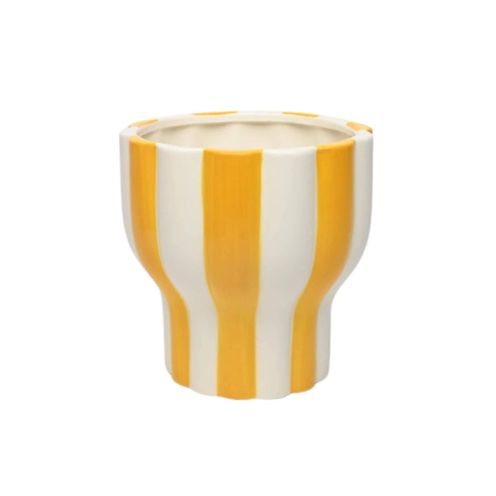 STRIPED TAPERED POT