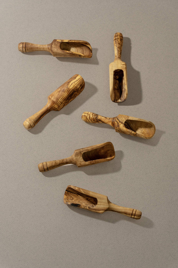 Natural Olive Wood Scoop | Handcrafted