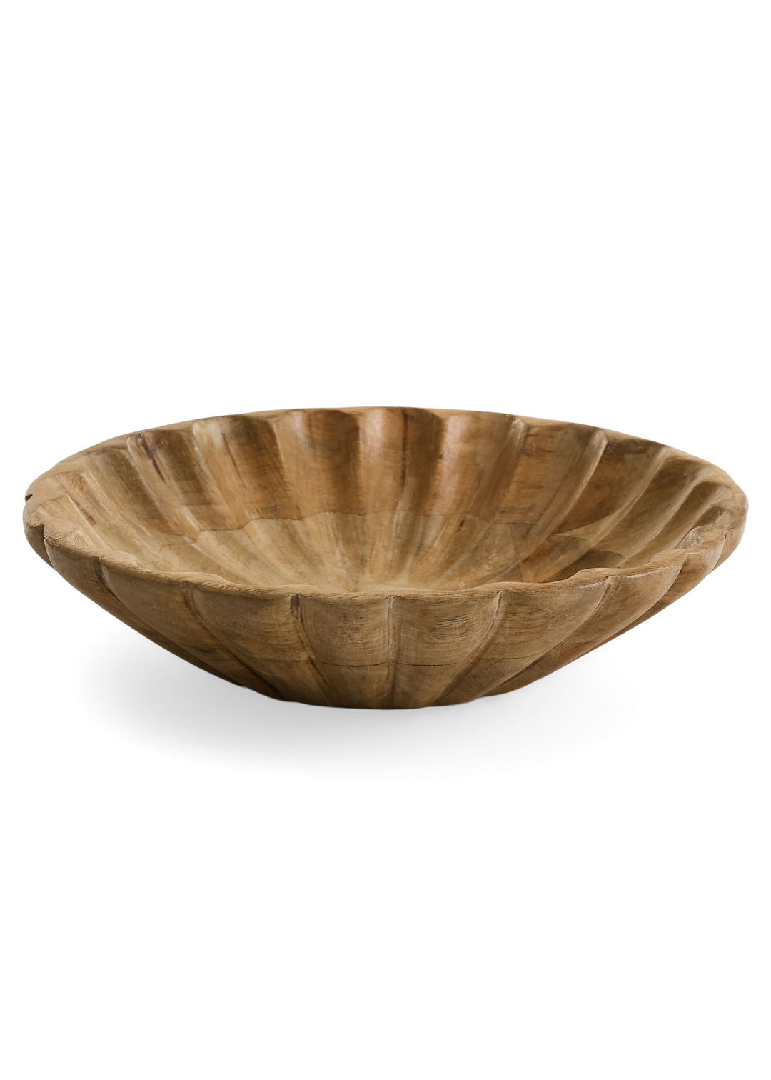 Scalloped Wood Bowl