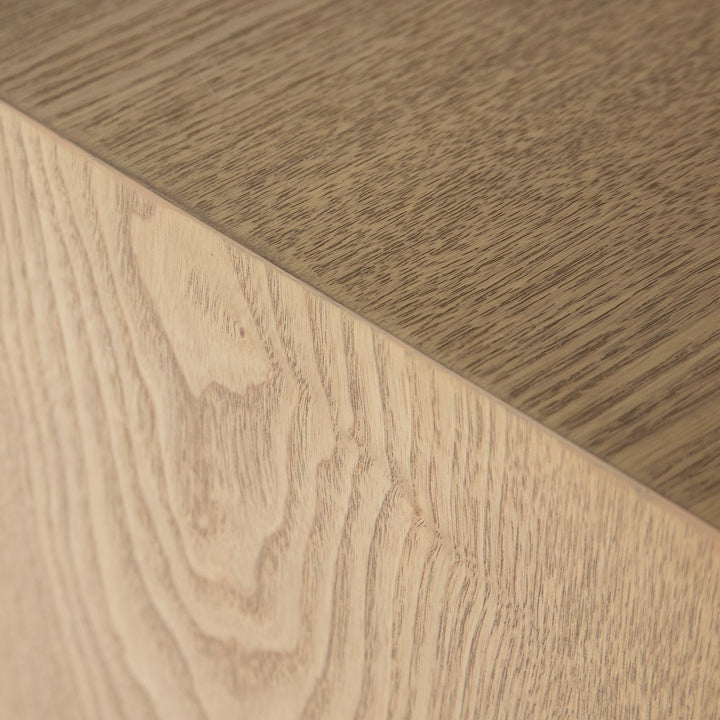 Forest Coffee Ottoman - Cream and Blonde Oak