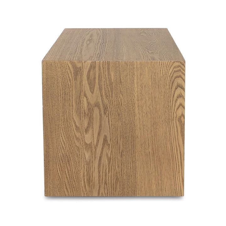Forest Coffee Ottoman - Cream and Blonde Oak