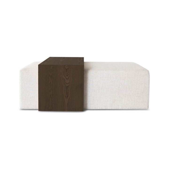 Forest Coffee Ottoman - Cream and Dark Brown