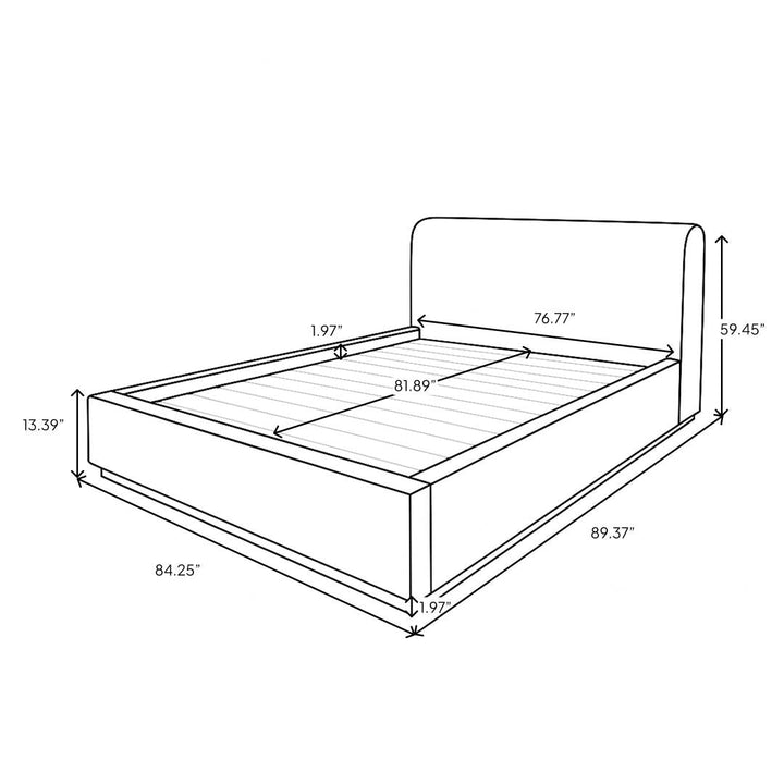 Faye King Bed Short - Perfect Taupe