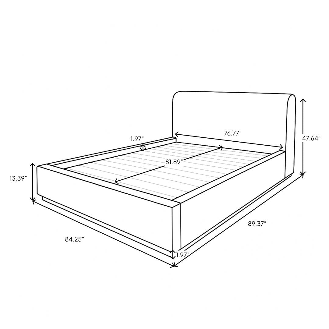 Faye King Bed Short - Truffle