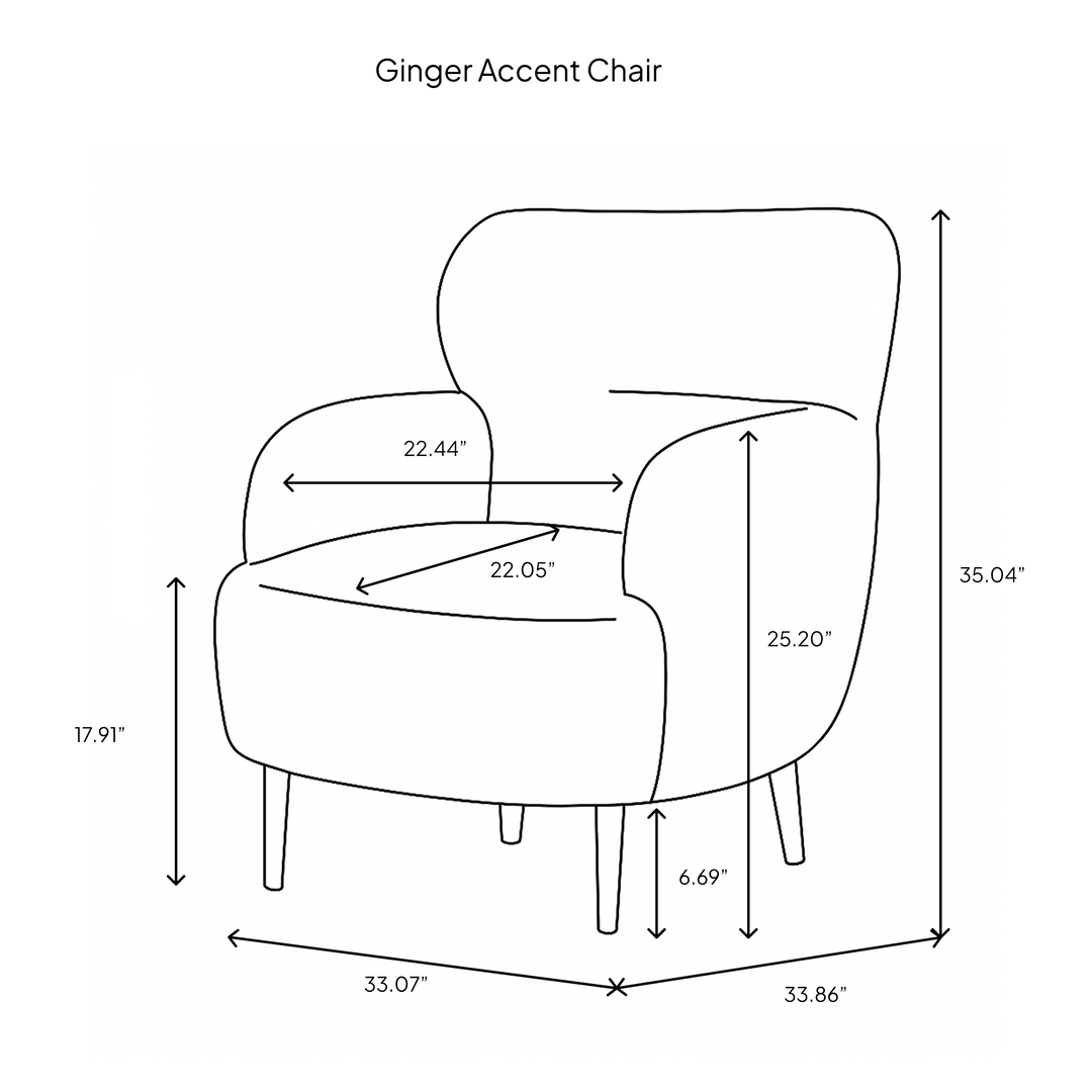 Ginger Accent Chair - Downy Cream