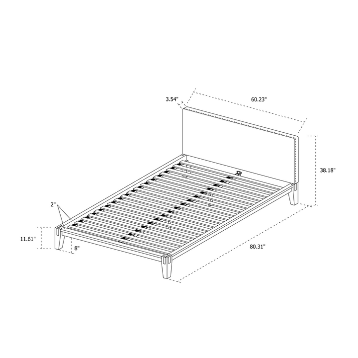 Luna Wood Double Bed