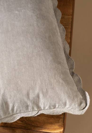 21x12 Velvet Scallop Pillow
