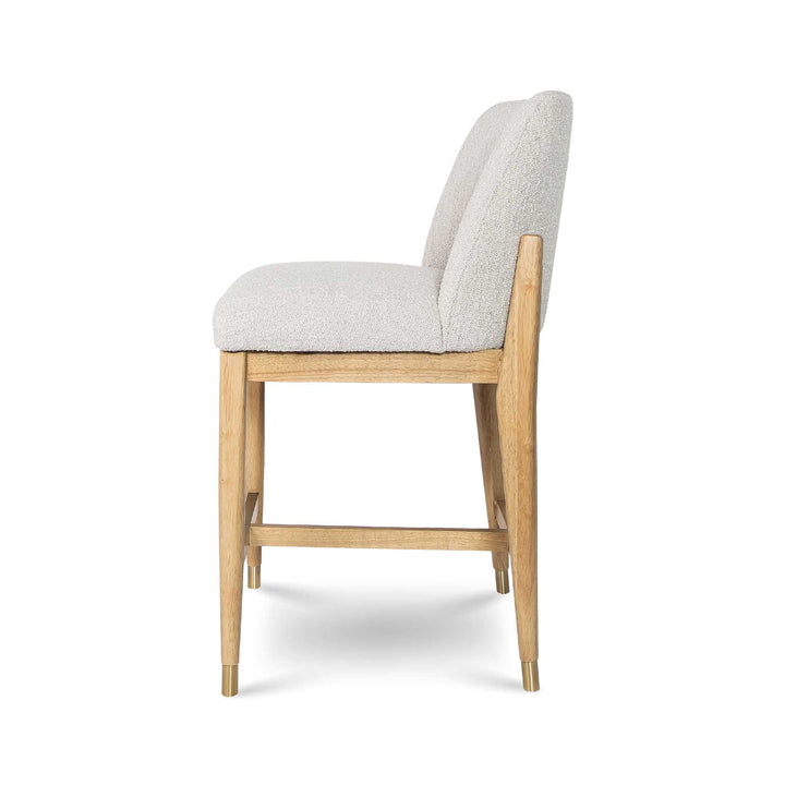 Fawcett Counter Stool - Taupe Boucle - Blonde