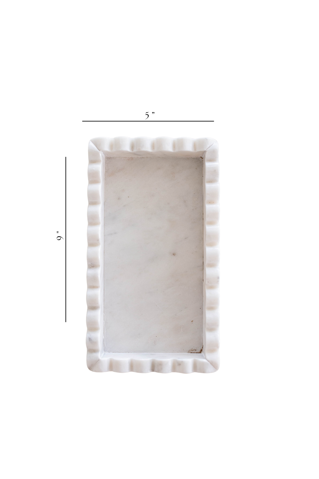 White Marble Scalloped Tray