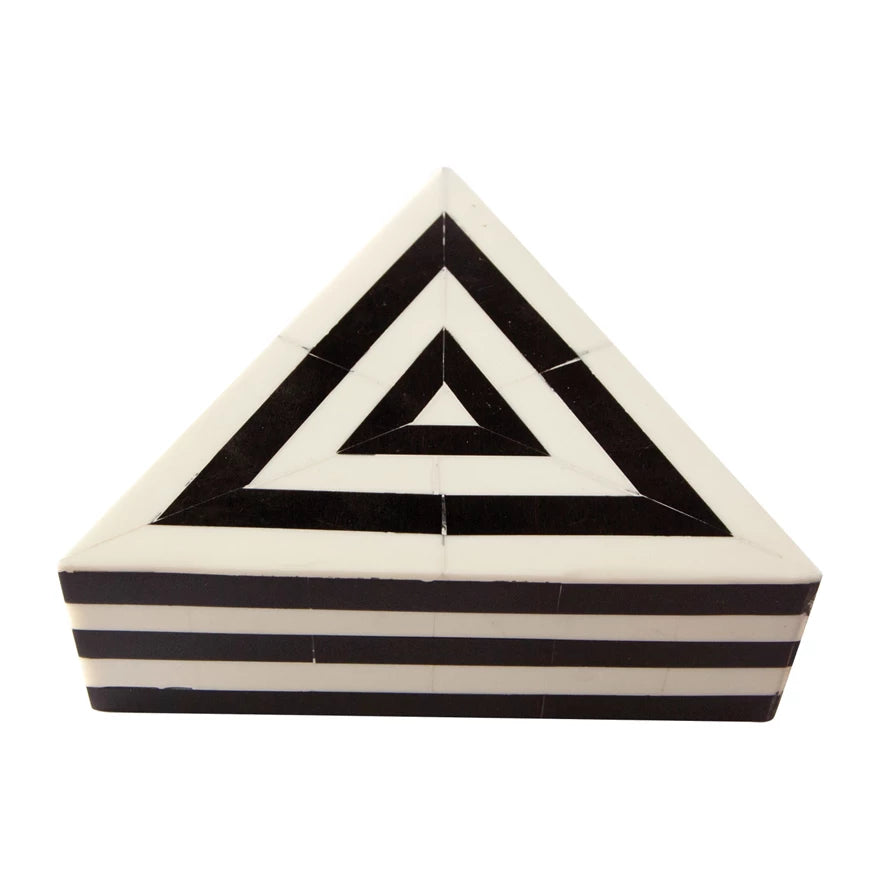 Resin Triangular Striped Box